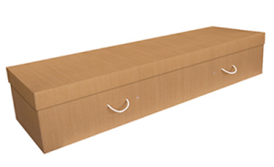 Environmentally-friendly ‘cardboard coffins’ are generally used for direct cremations.